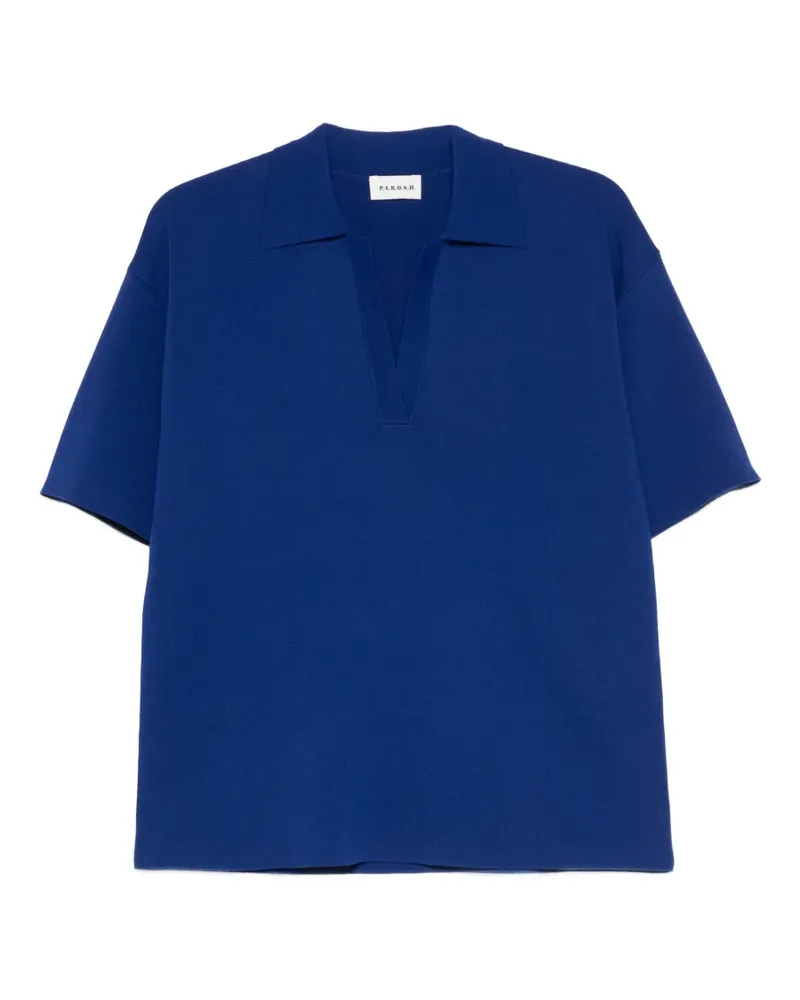 P.A.R.O.S.H. P.A.R.O H. T-Shirt mit V-Ausschnitt - Blau Blau