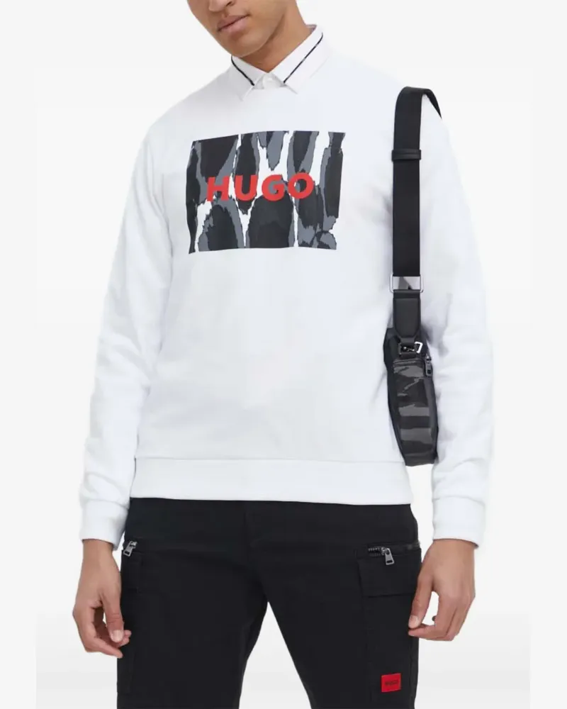 HUGO BOSS graphic-print sweatshirt - Weiß Weiß