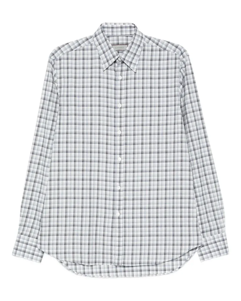 Canali Kariertes Hemd - Blau Blau