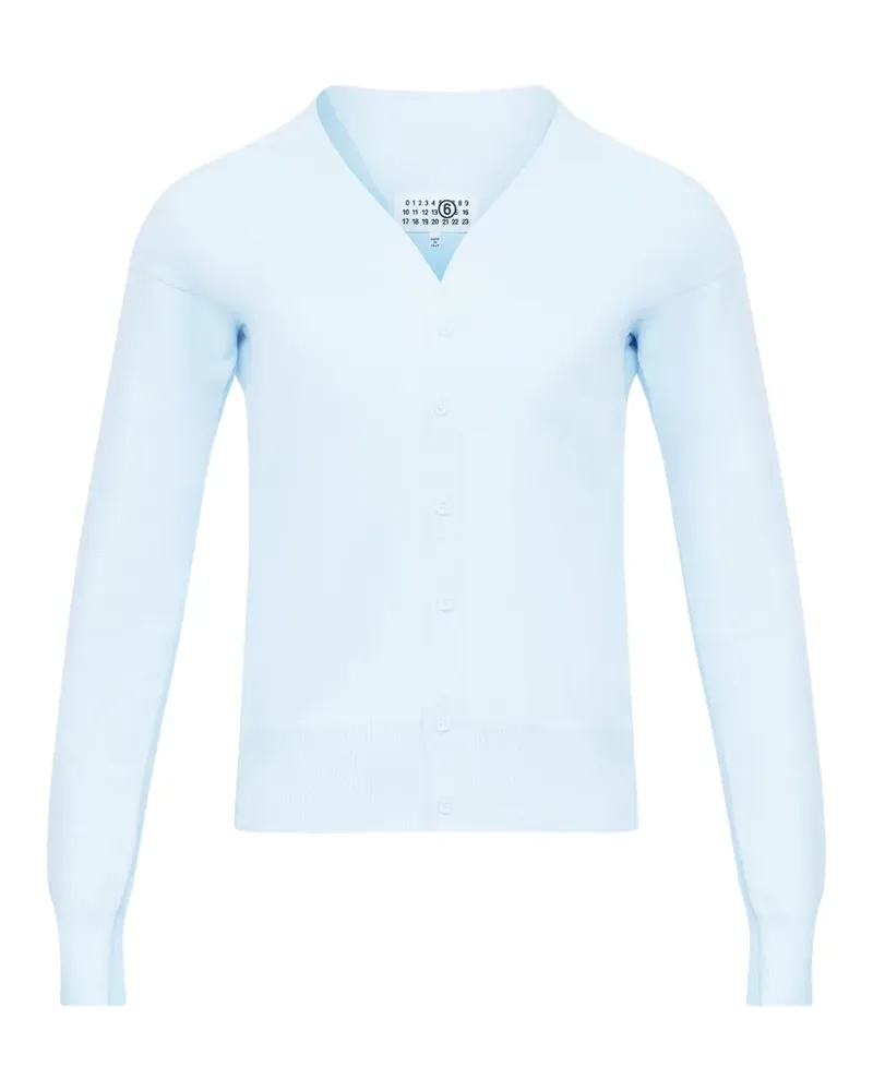 Maison Margiela Cardigan mit V-Ausschnitt - Blau Blau