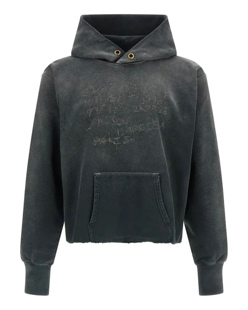 Maison Margiela Hoodie mit Logo-Stickerei - Grau Grau