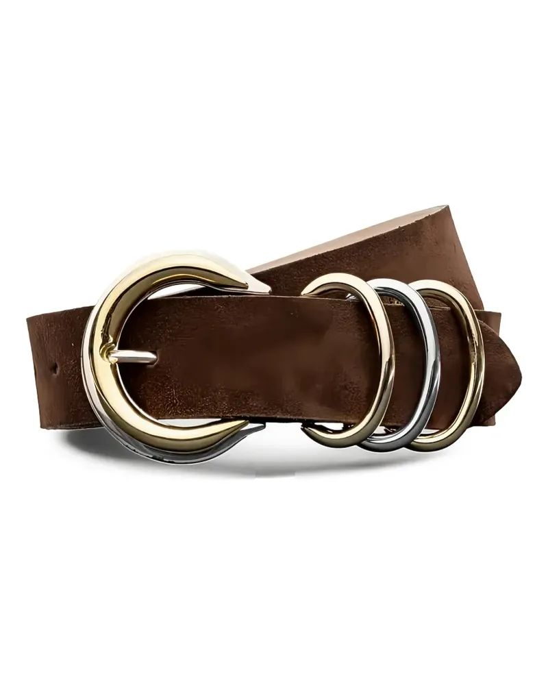 L'Agence Tobar ring leather belt - Braun Braun