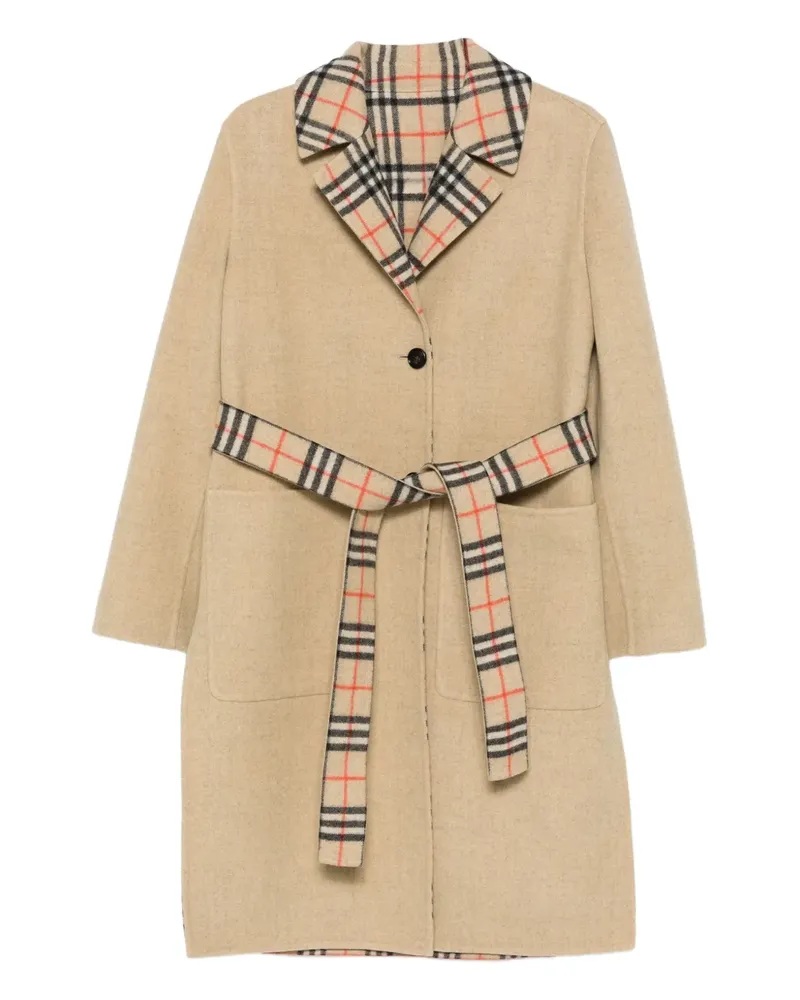 Burberry Mantel mit Gürtel - Nude Nude