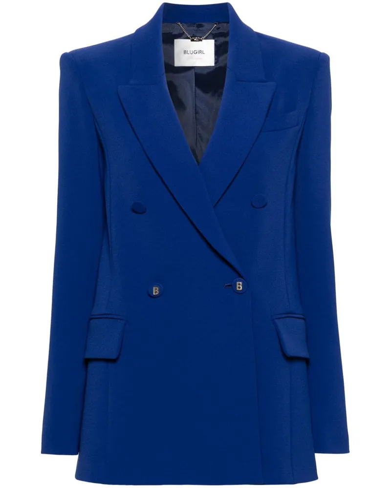 Blumarine Doppelreihiges Sakko aus Krepp - Blau Blau