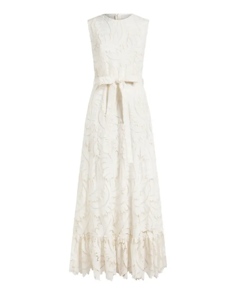Etro Gerüschtes Maxikleid mit Spitze - Weiß Weiß