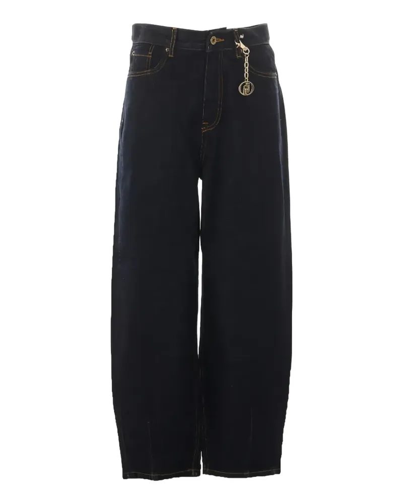 Liu Jo logo-charm wide-leg jeans - Blau Blau