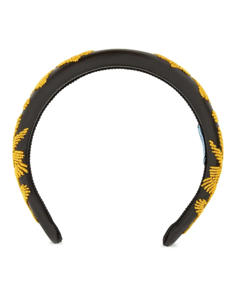 Prada Besticktes Haarband - Schwarz Schwarz