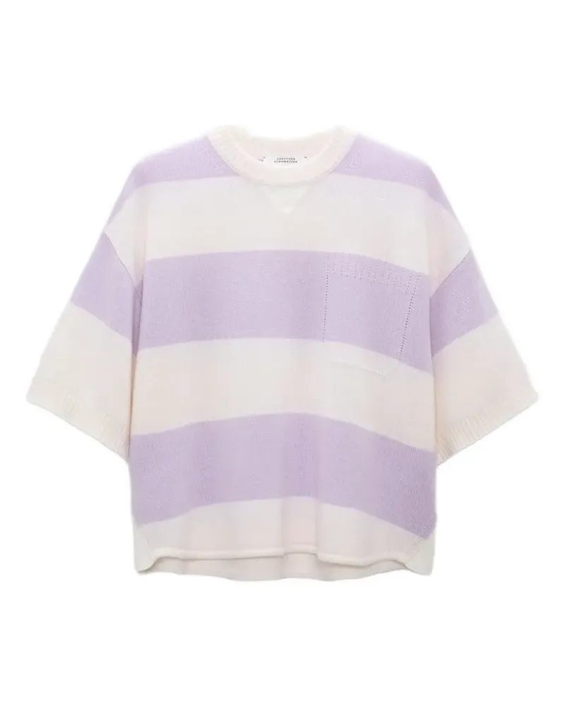 Dorothee Schumacher striped short-sleeve sweater - Nude Nude