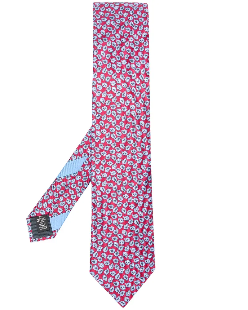 Ermenegildo Zegna Krawatte mit Paisley-Print - Rot Rot
