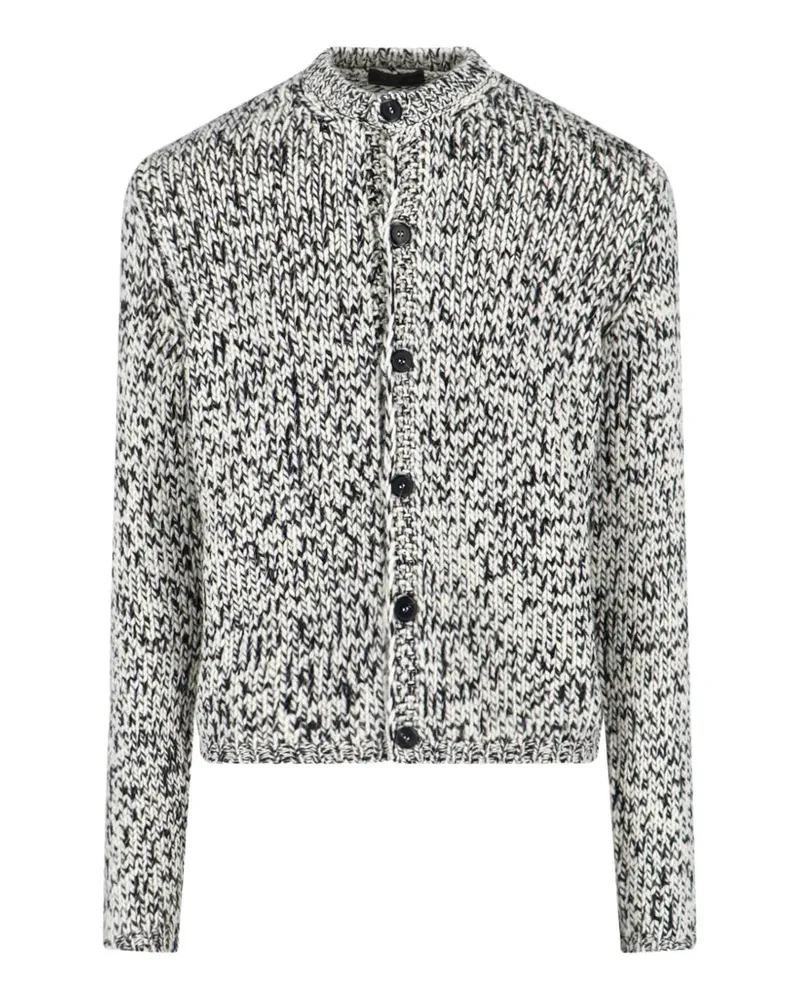 Prada Grob gestrickter Cardigan - Weiß Weiß