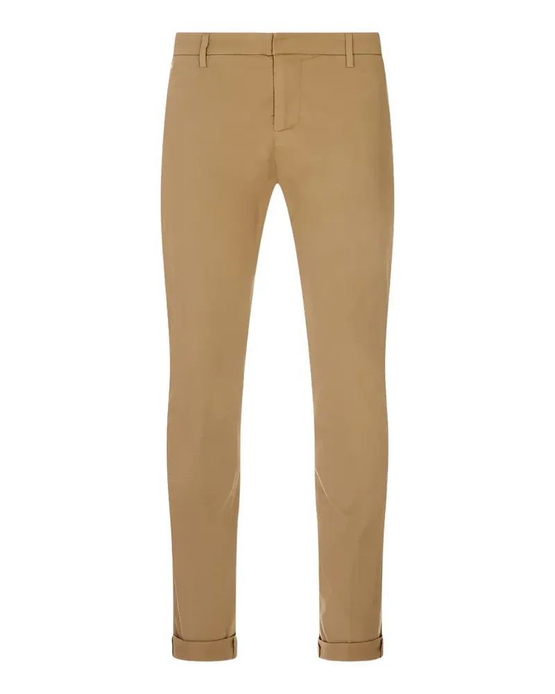 Dondup logo-plaque slim-fit chino pants - Braun Braun