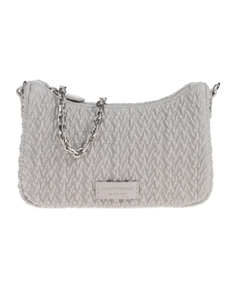 Emporio Armani Gesteppte Schultertasche - Grau Grau