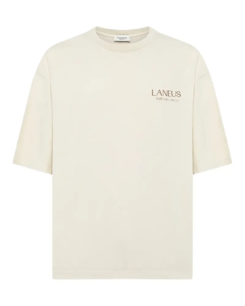 Laneus T-Shirt mit Logo-Print - Nude Nude