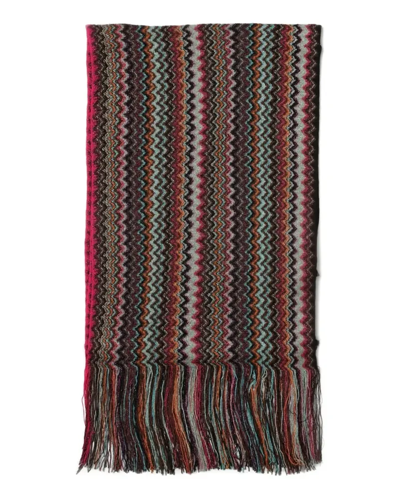 Missoni Schal mit Zickzackmuster - Braun Braun