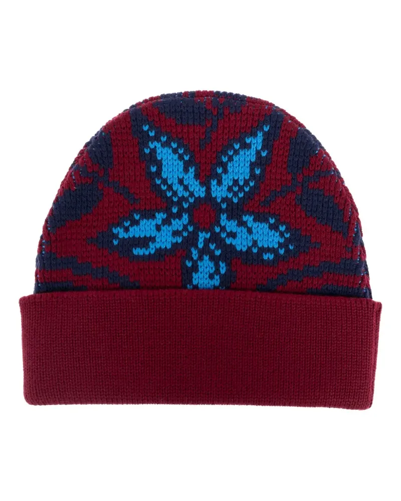 Etro Beanie mit Blumenmuster - Rot Rot