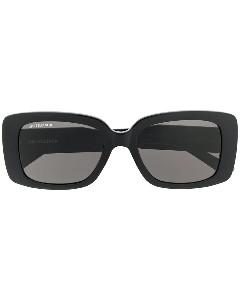 Balenciaga Eckige Sonnenbrille - Schwarz Schwarz