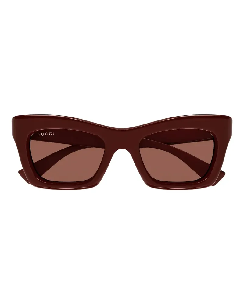 Gucci Eckige Sonnenbrille - Braun Braun