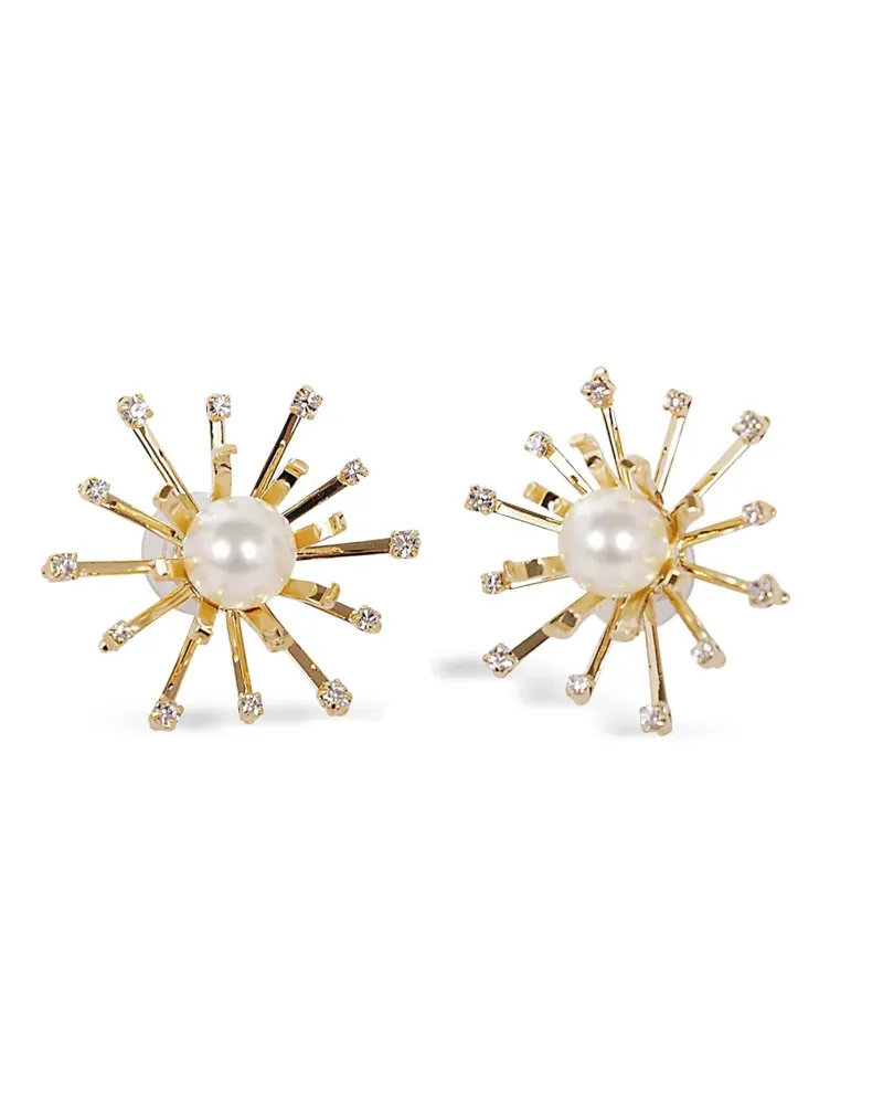 Helene Zubeldia Sunburst Ohrringe mit Perlen - Gold Gold