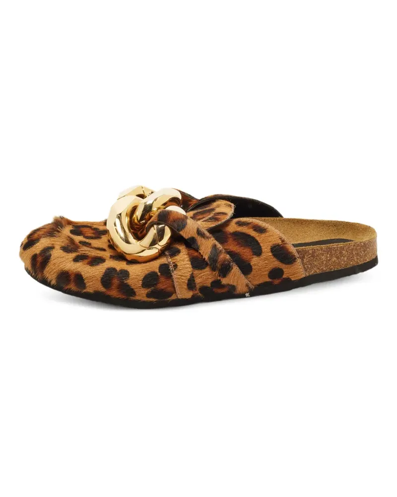 J.W.Anderson Mules mit Leopardenprint - Braun Braun
