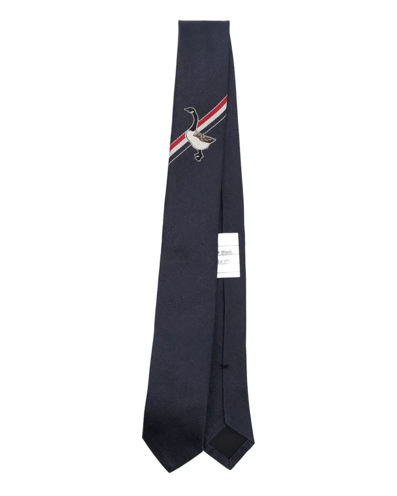 Thom Browne Krawatte mit Jacquardmuster - Blau Blau