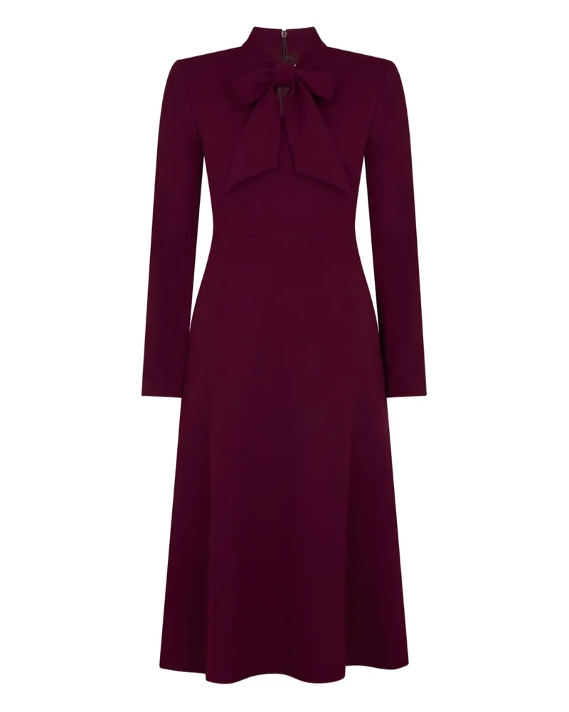 JANE Atelier Wallis Midikleid mit Schleifenkragen - Rot Rot