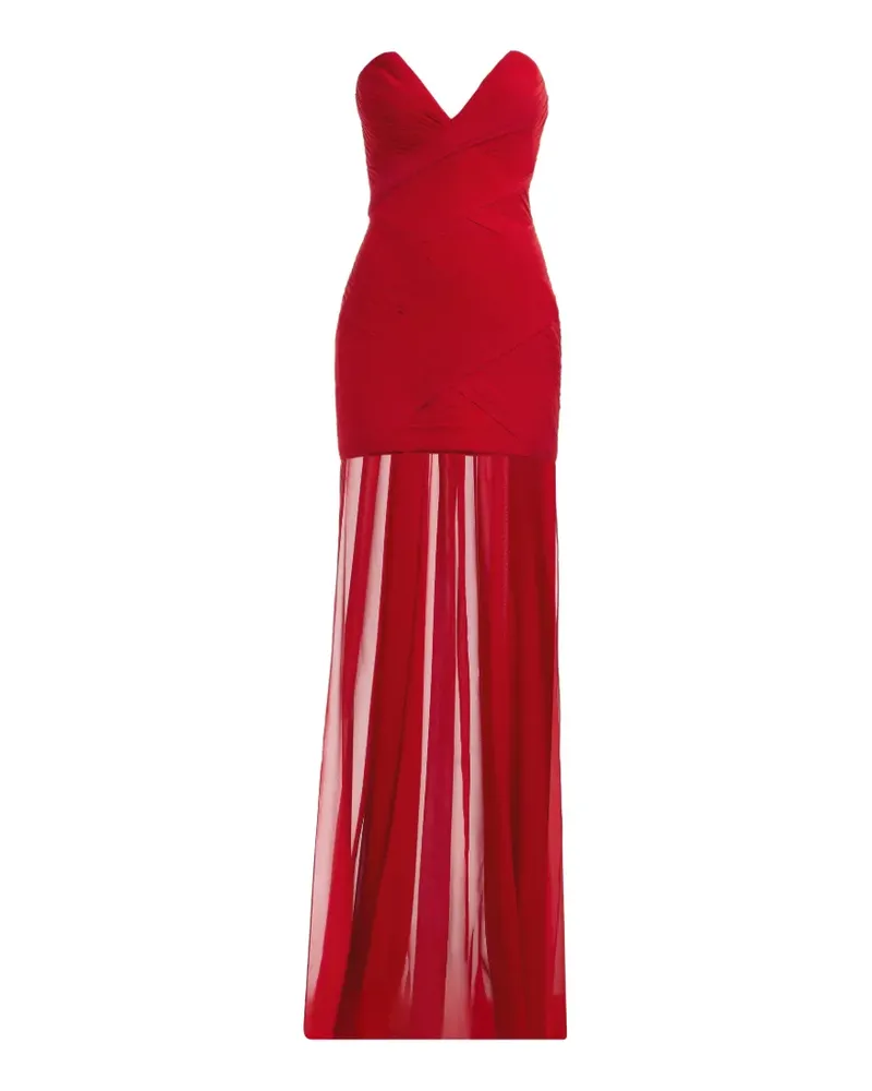 Elie Saab Drapiertes Minikleid - Rot Rot