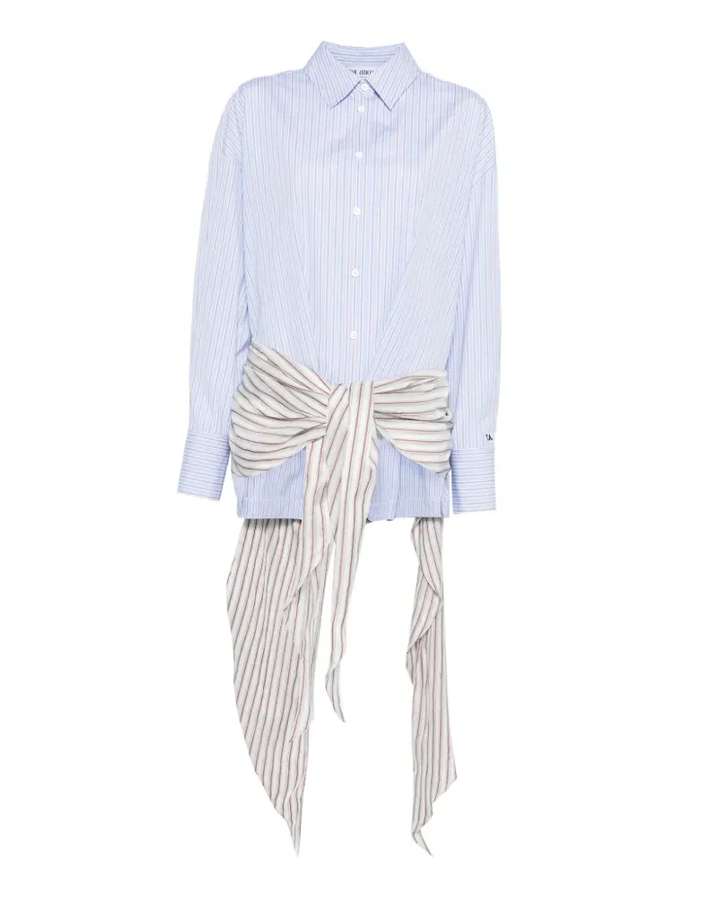 ATTICO striped knot mini dress - Blau Blau