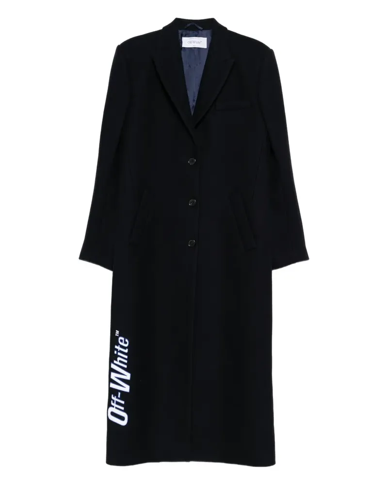 OFF-WHITE Mantel mit Logo-Detail - Blau Blau
