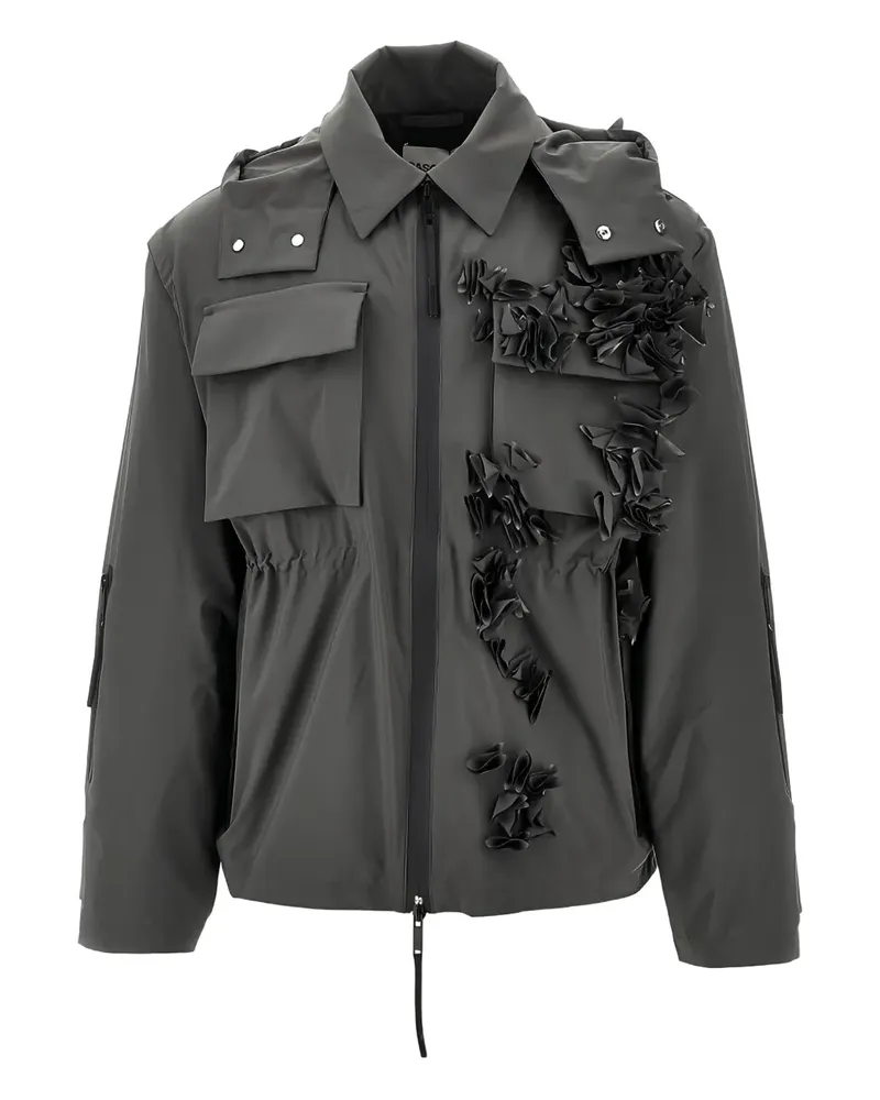 Coccinelle Federi Utility-Jacke mit Blumendetail - Grau Grau