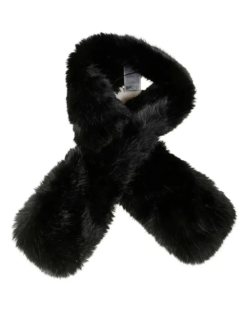 STAND faux-fur scarf - Schwarz Schwarz