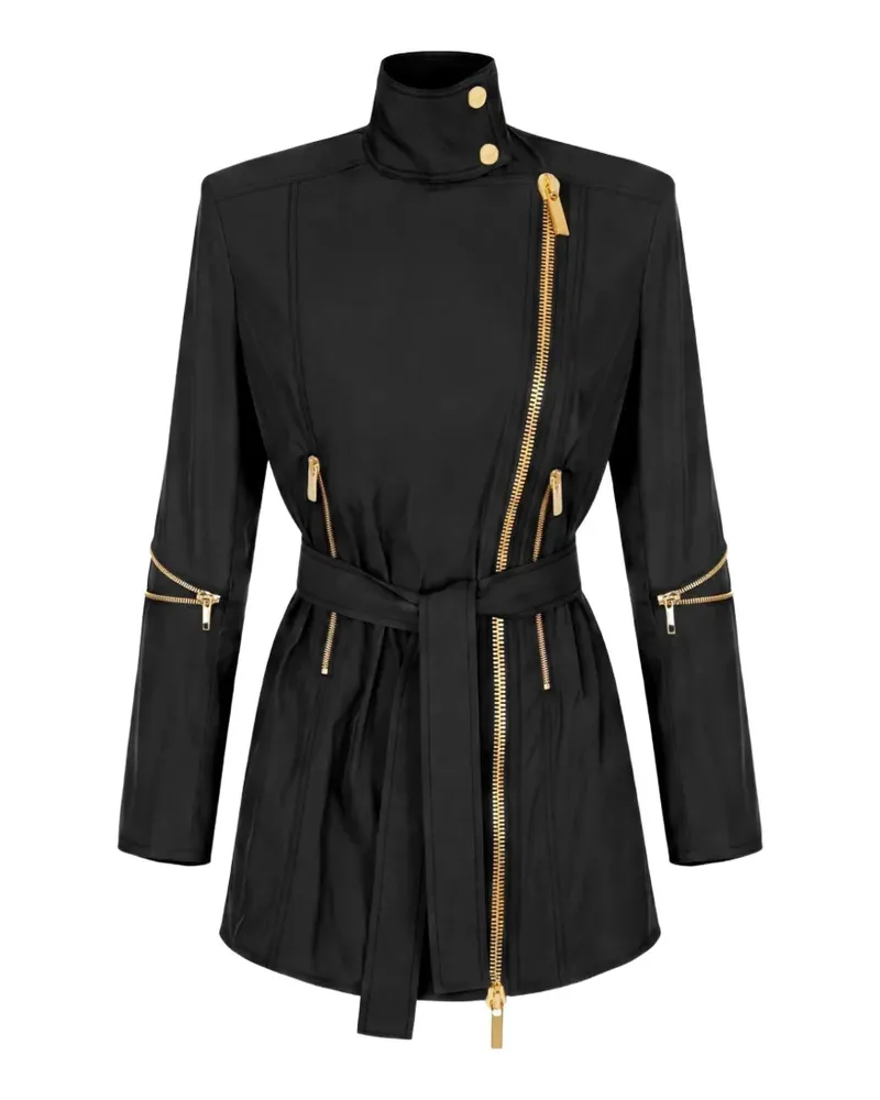 Elisabetta Franchi jacket in taffeta voile fabric - Schwarz Schwarz