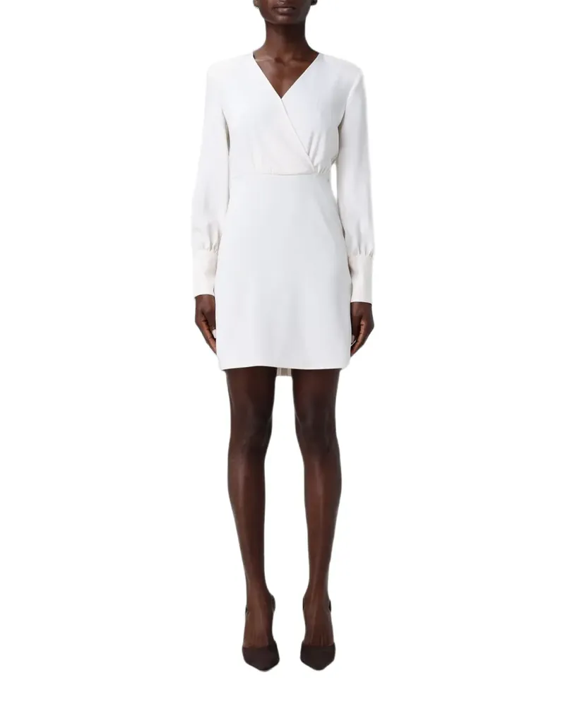 Armani Exchange crêpe V-neck dress - Nude Nude