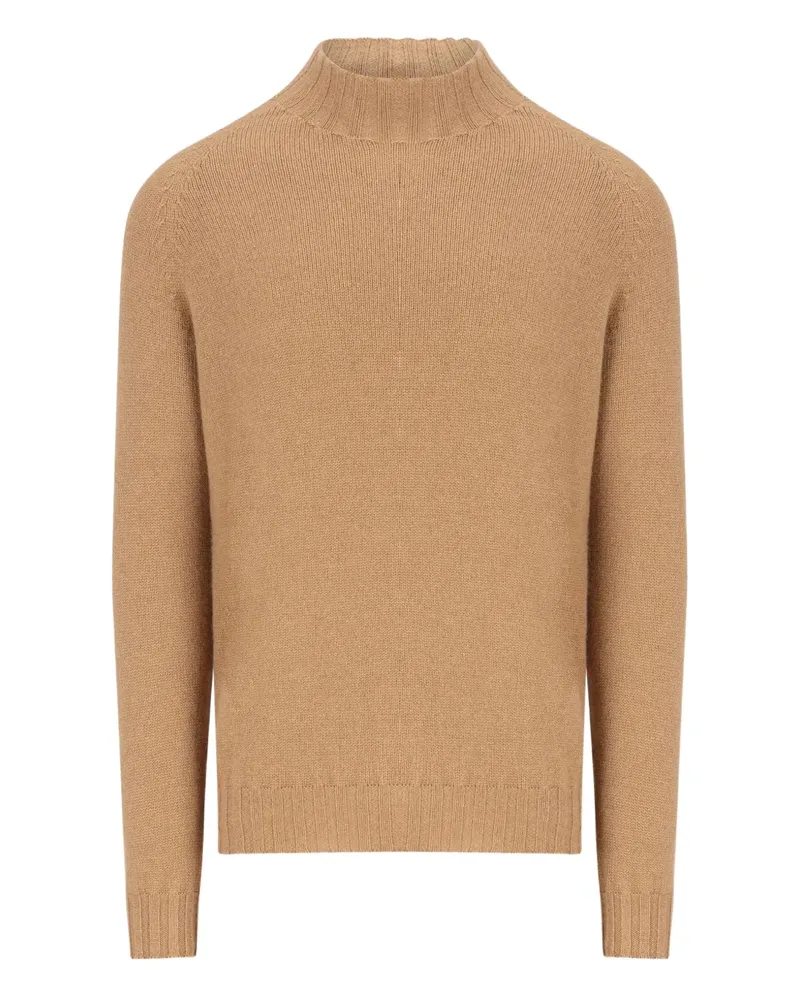 Tagliatore Kaschmirpullover mit Stehkragen - Braun Braun