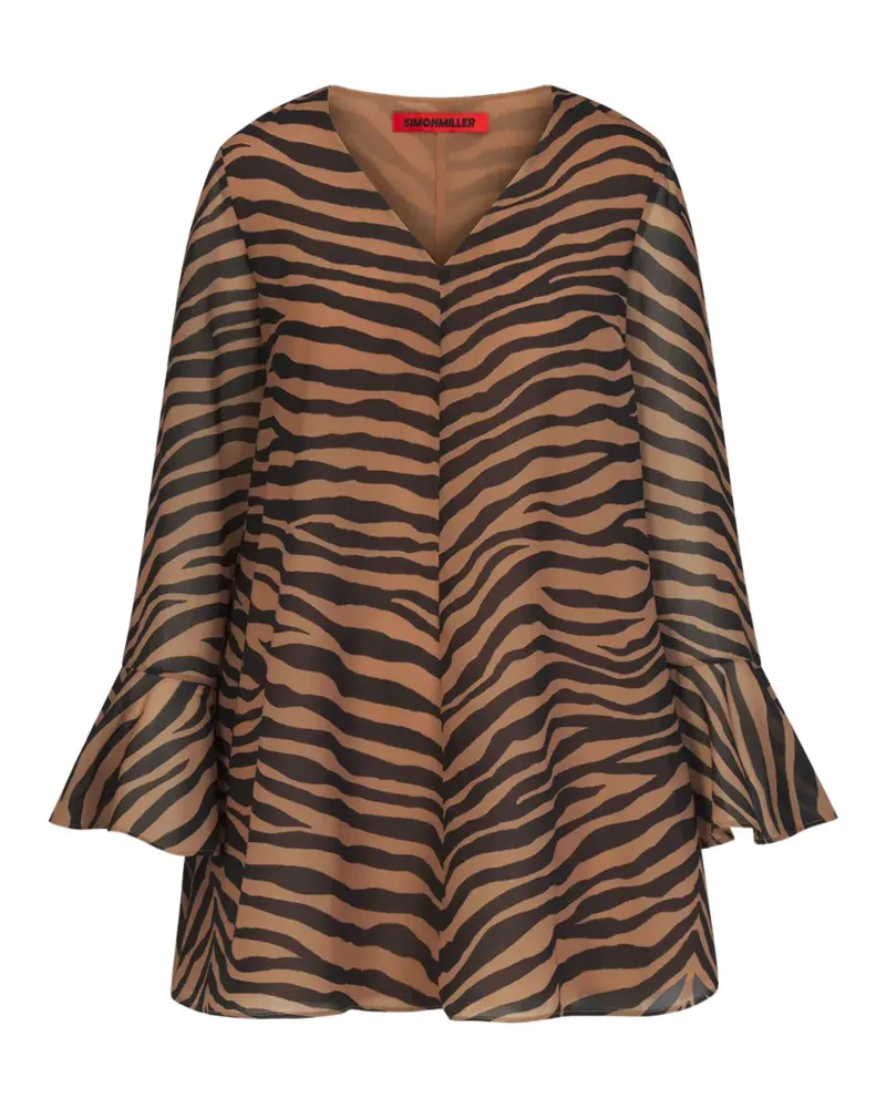 Simon Miller Marion Minikleid mit Tiger-Print - Braun Braun
