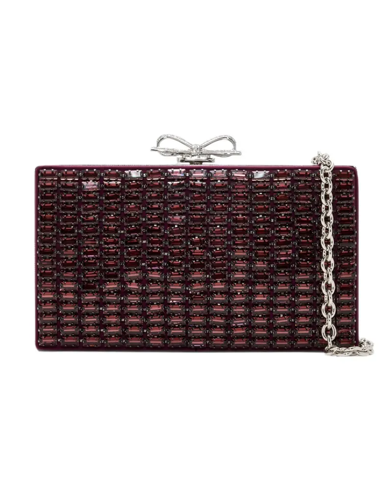 Self-Portrait Clutch mit Kettenriemen - Violett Violett