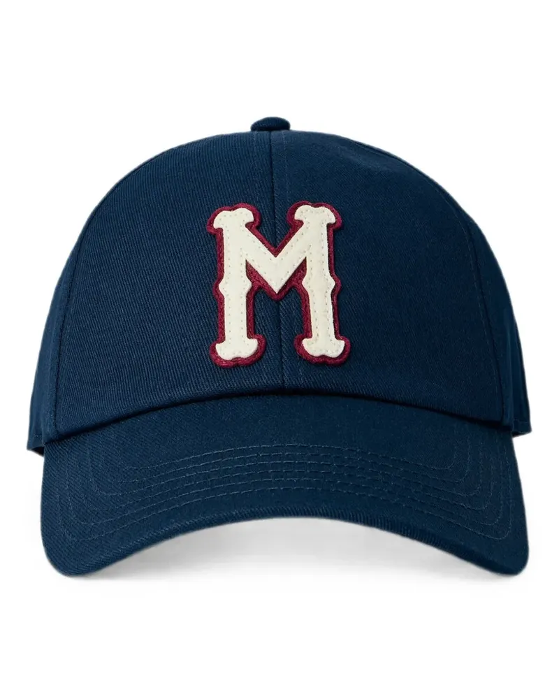 Moncler logo-patch baseball cap - Blau Blau