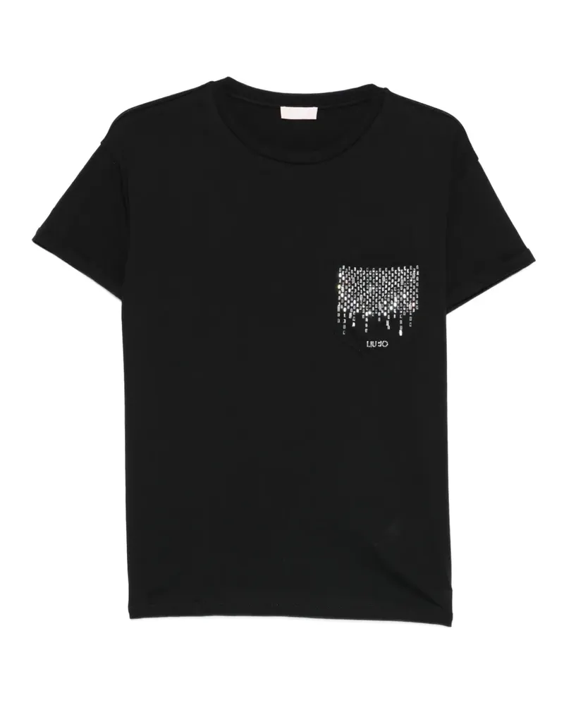 Liu Jo Hemd mit verzierter Tasche - Schwarz Schwarz