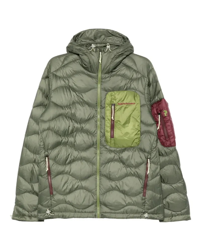 Peak Performance Gesteppte Kapuzenjacke - Grün Grün