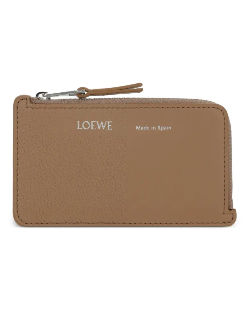 Loewe grained leather card holder - Braun Braun