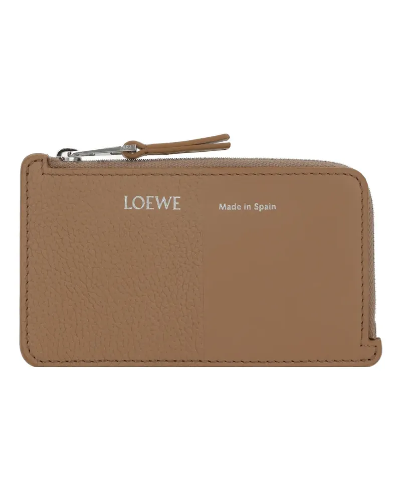 Loewe grained leather card holder - Braun Braun