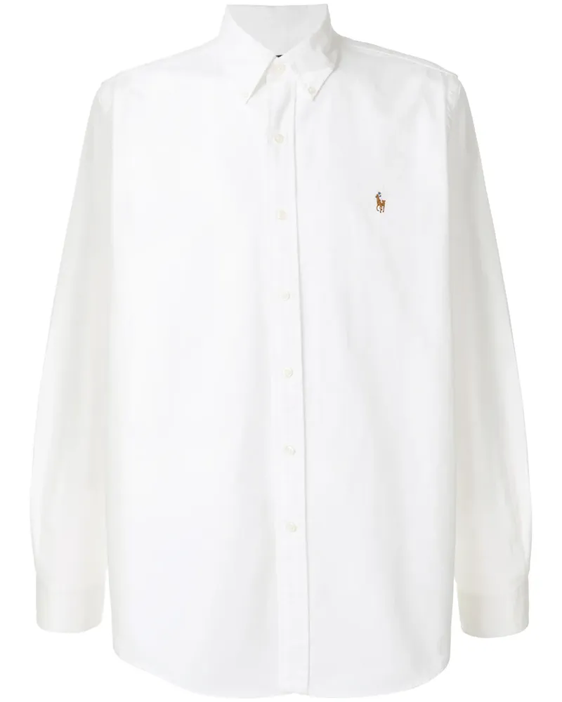 Ralph Lauren Button-down-Hemd mit Logo-Stickerei - Weiß Weiß