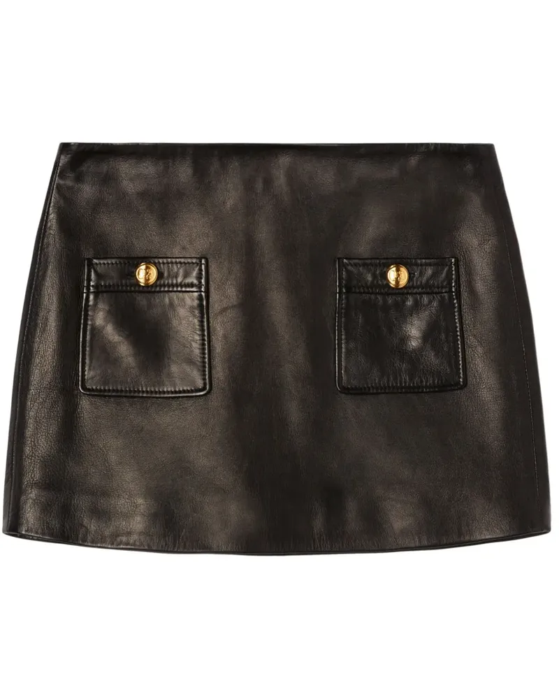 Palm Angels Minirock mit Knopfdetail - Schwarz Schwarz