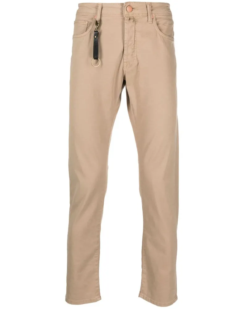 Incotex Straight-Leg-Jeans mit Logo-Patch - Nude Nude