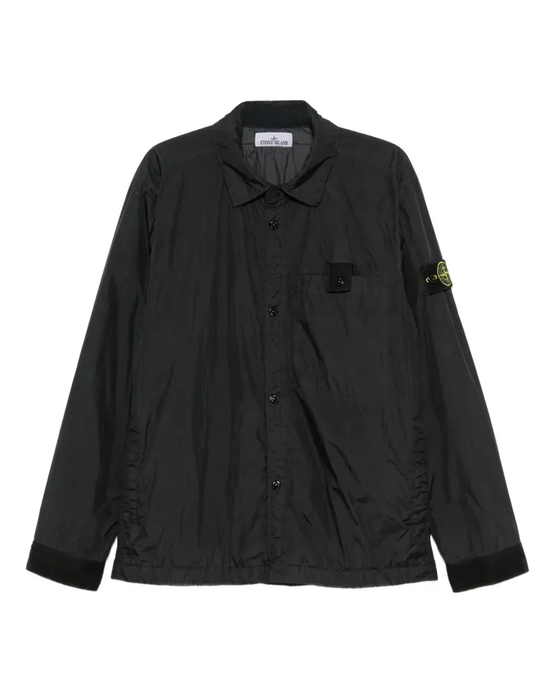 Stone Island logo-patch jacket - Schwarz Schwarz