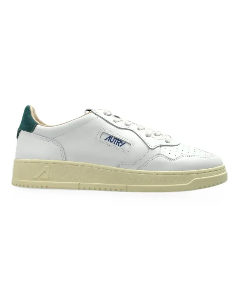 AUTRY Medalist Low sneakers in white leather and dark sea suede - Weiß Weiß
