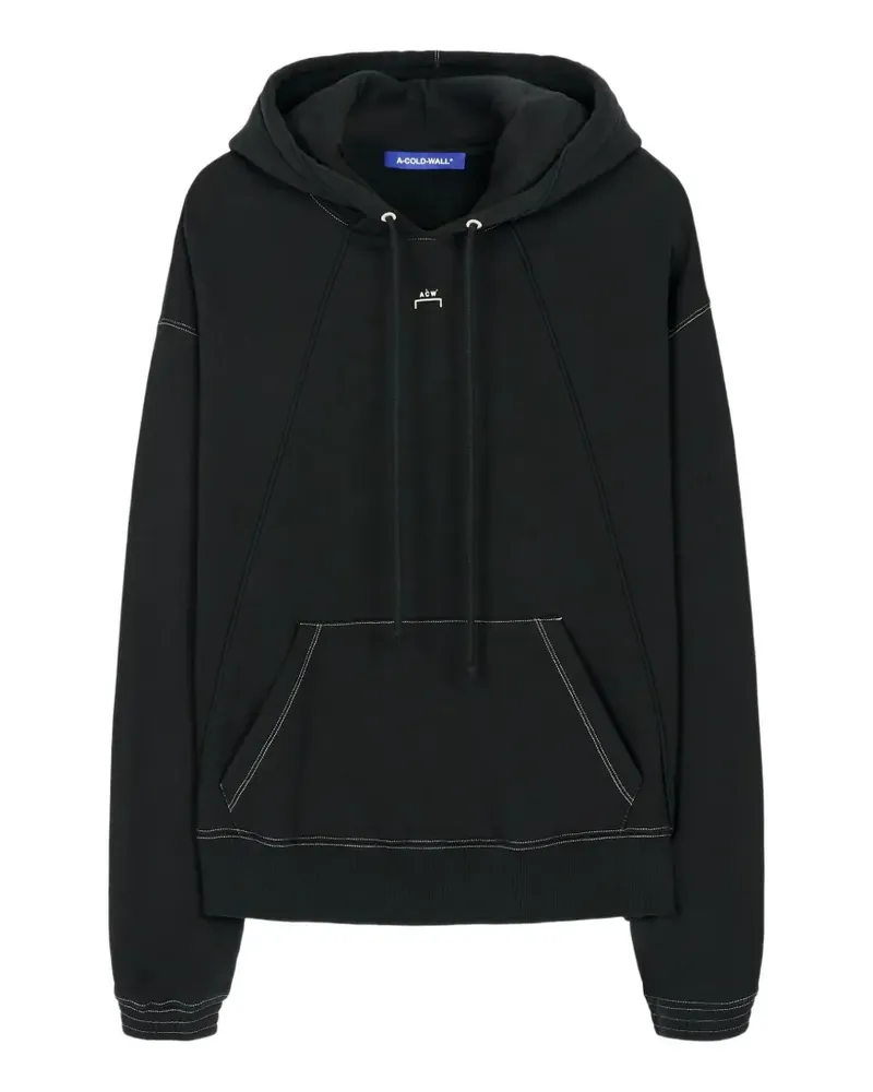 ACW* contrast-stitch hoodie - Schwarz Schwarz