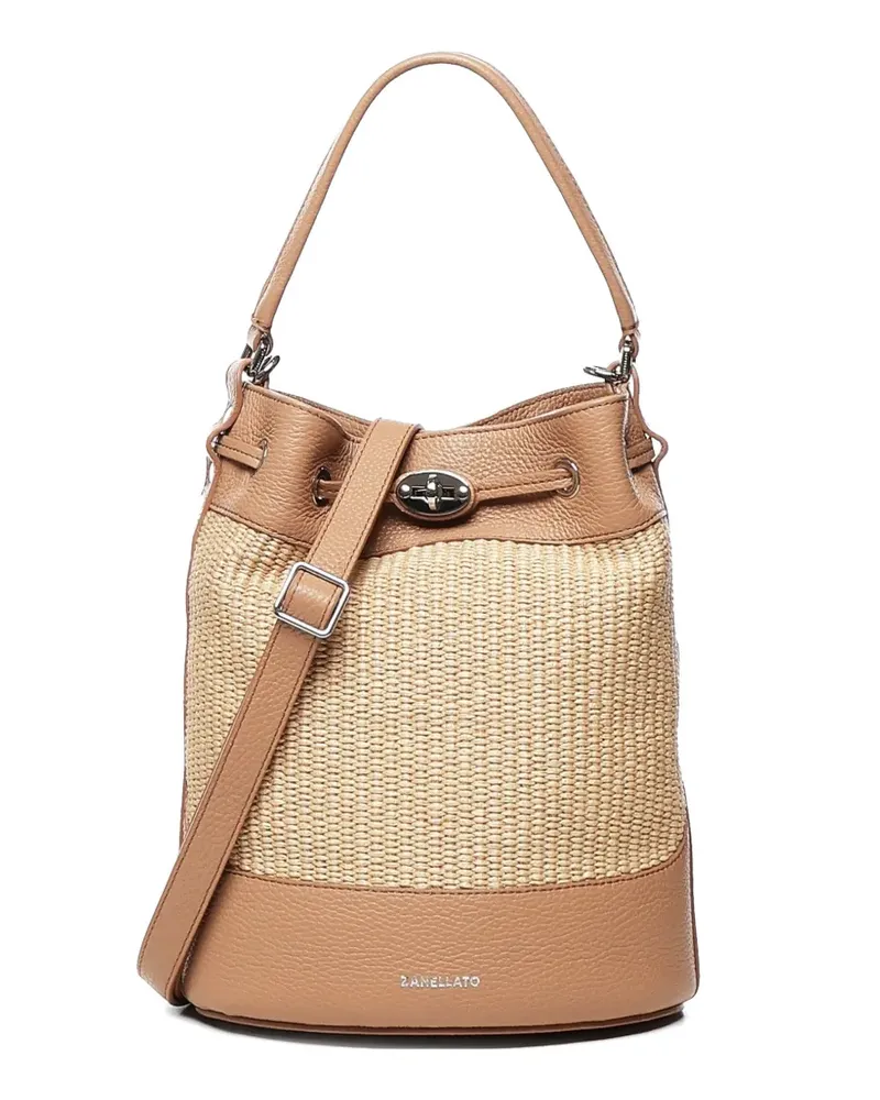 Zanellato Gewebte Beuteltasche mit Kordelzug - Nude Nude