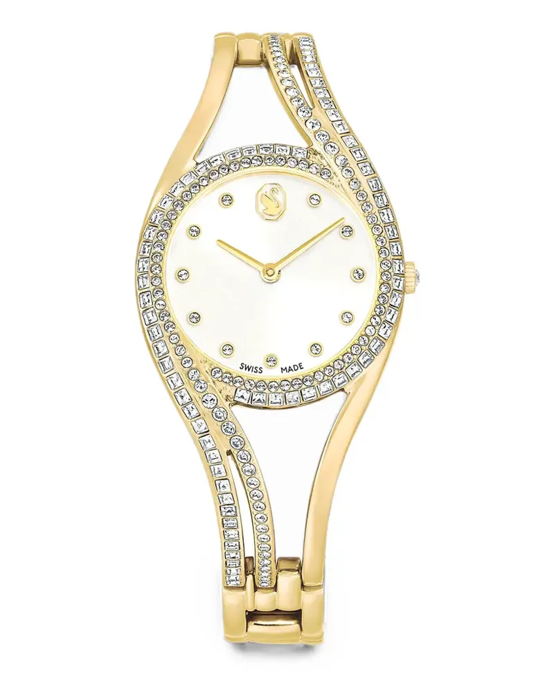 Swarovski Runde Armbanduhr 28mm - Weiß Weiß