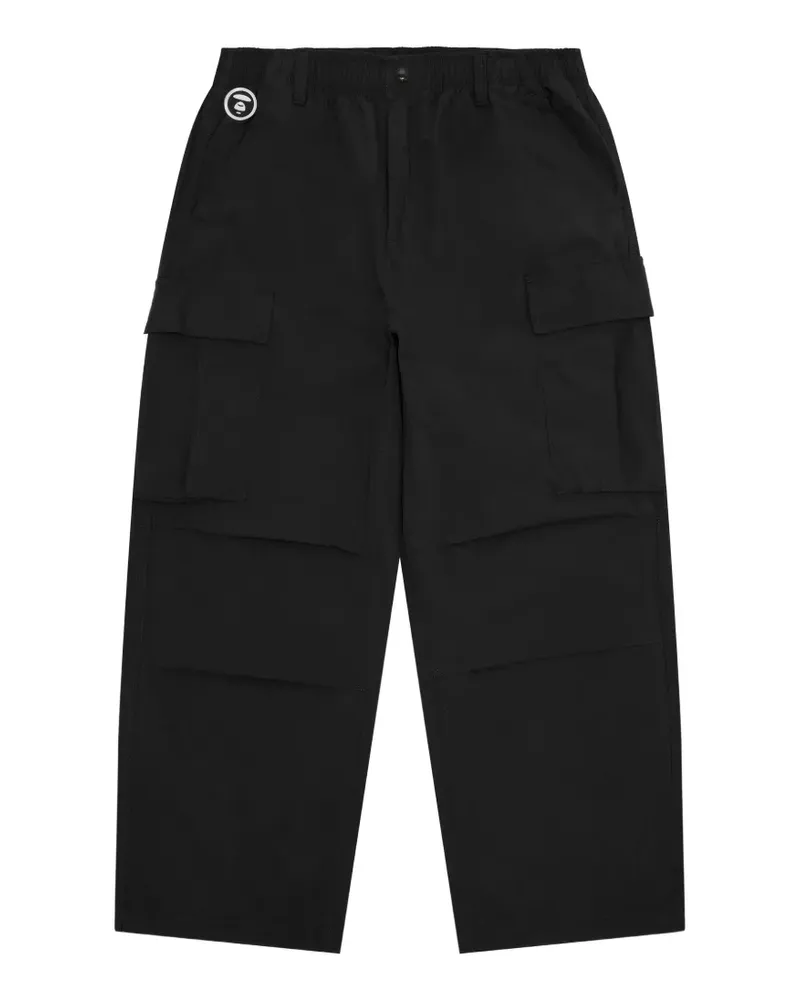 BAPE Hose mit Logo-Patch - Schwarz Schwarz