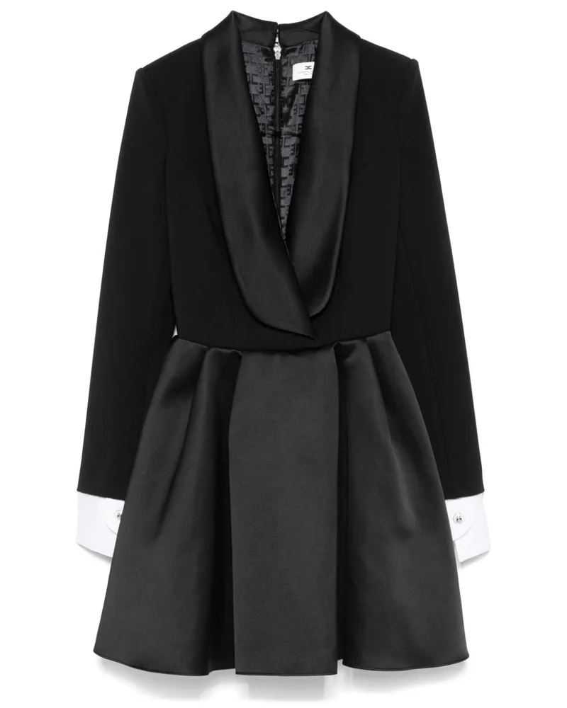 Elisabetta Franchi Plissiertes Minikleid - Schwarz Schwarz